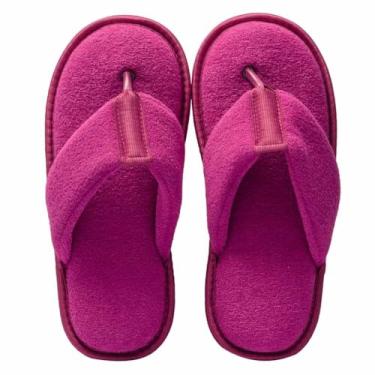Imagem de Pantufa Chinelo de Dedo Rosa MEU CÉU – Plush Macio + Sola Antiderrapante – Confortável e Leve para Casa - Lavável na Máquina (Rosa, Normal, BR, Adulto, Faixa Numérico, M, 43, 44)