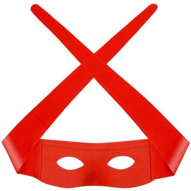 Imagem de Lavwix 1 pacote com máscara vermelha para os olhos, fantasia de Halloween, estilo baile de máscaras, acessórios de festa para fantasia de Halloween, dramatização