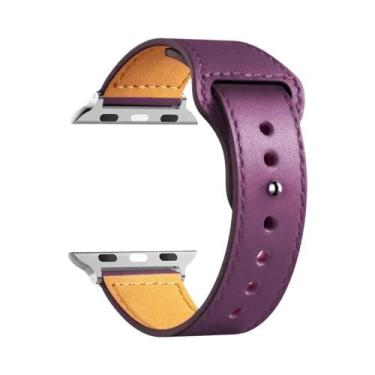 Imagem de Pulseira De Couro Unissex Para Apple Watch Series 8 9 3 4 5 6 SE 7 Ult