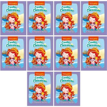 Imagem de Kit 10 Mini Livros Conto classico Infantil - A pequena Sereia - Cirand