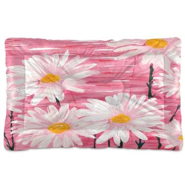 Imagem de SEHANY Cama para cães e gatos com flores silvestres coloridas com fundo antiderrapante, cama de canil, colchão macio para animais de estimação, lavável para cães pequenos, médios e grandes, gatos