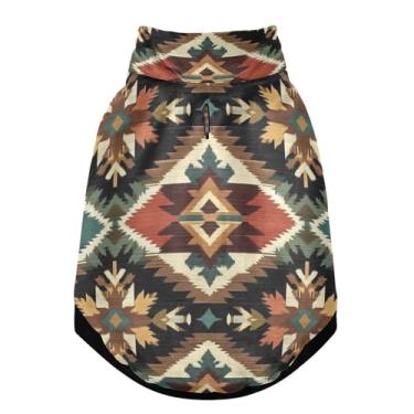 Imagem de SEHANY Casaco vintage Bohemia para cães pequenos, super quente, à prova de vento, jaqueta de inverno, macia, aconchegante para animais de estimação, moletom para clima frio na neve com furo na trela