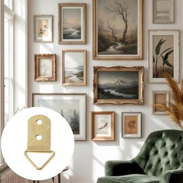 Imagem de Generic 20 cabides para quadros, gancho multiimagem, ferro, dourado, 41 x 15 mm