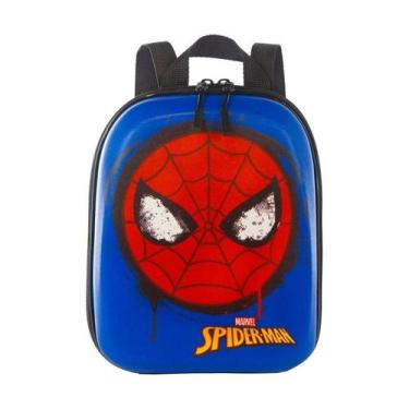 Imagem de Mochila Escolar Infantil de Costas Homem Aranha Azul - MAX TOY