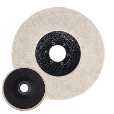 Imagem de Disco de Feltro Lã 115mm para Polimento de Metais Granito Vidro