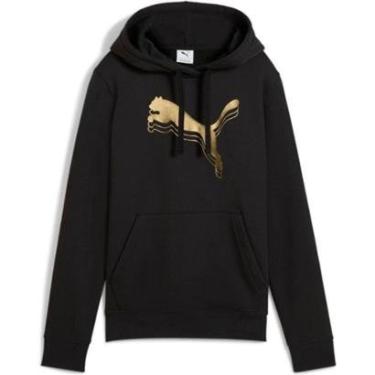 Imagem de Moletom Puma Essentials Metallic Fleece Hoodie - PRETO GG-Masculino