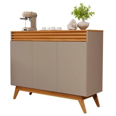 Imagem de Aparador Buffet Florence com Pés de Madeira Maciça - BASOTO BRASIL, Gr