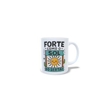 Imagem de Caneca de Cerâmica 325ml com Gírias do Nordeste, Frase Nordestina, Branca (20963)