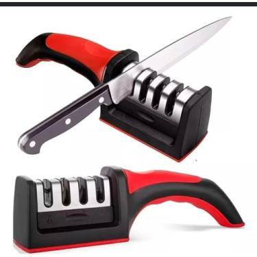 Imagem de Afiador Amolador De Facas Tesouras Profissional 4 Em 1 Relet | 4 Opções de Afiação | Diamante, Cerâmica, Tungstênio | Design Ergonômico e Seguro | Para Cozinha e Jardim