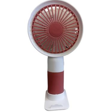 Imagem de Mini Ventilador Portátil Silencioso Recarregável - Suporte de Celular Integrado, Uso em Mão e Mesa, Ideal para Viagens, Escritório e Lar (KIT 3 PCS Cor Aleatória)