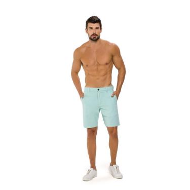 Imagem de Bermuda Masculina Alfaiataria Trich Verde Agua-Masculino
