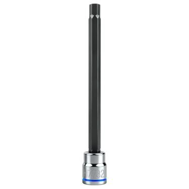 Imagem de JU JIAN TEC Soquete hexagonal longo de 3/20.3 cm, cabeça de aço de liga CR-V e S2 totalmente polida, H7/32 totalmente polido, CR-V e S2 feito para automóvel/mecânico