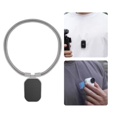 Imagem de CAPART Suporte magnético no peito para Insta360 GO Ultra, suporte pendente de pescoço de liberação rápida para microfone DJI