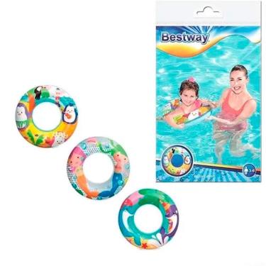 Imagem de Bóia Inflável Infantil Estampa Fundo Do Mar Redonda Bestway