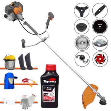 Imagem de Roçadeira Tekna RL430P 43cc Com Carretel + Facas 2 Pontas, 3 Pontas, 6