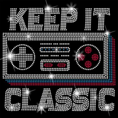 Imagem de SUPERDANT Keep It Classic Iron on Strass para roupas console de jogos adesivos de transferência de calor de cristal adesivos de ferro em decalques de strass para camisetas roupas moletom com capuz