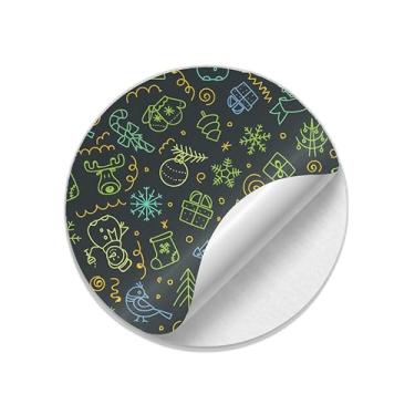 Imagem de Ladrilho Decorativo de Cerâmica Natalino Com Estampa Feita à Mão