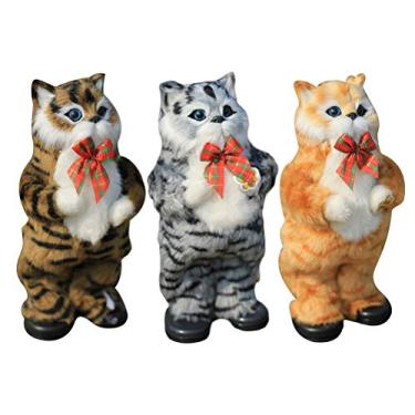 Imagem de Sanpyl Simulação Fofa Elétrica Gato Gato Amarelo Cantando Dança Boneca para Crianças Presente de Brinquedo Interativo Material Macio 12" de Pelúcia Natal Aniversário Presente de Dia das Mães (#1)