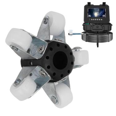 Imagem de Garosa Tampa da Câmera de Inspeção de Tubos de 17 Mm Com 5 Rodas - Roda Guia da Câmera de Esgoto para 100 Mm + Tubos de Aço Inoxidável e Construção de Nylon