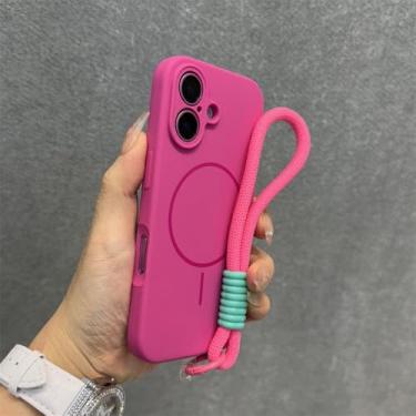 Imagem de Capa de silicone líquido Candy para iPhone 16, 15, 14 Plus, 13, 12 Pro Max, macia, à pr...