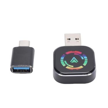 Imagem de GOTOTOP Adaptador Sem Fio para Carro, Conversor Sem Fio Automotivo 2 Em 1 Com Tipo C para Adaptador USB Com Conexão Automática para Automóvel