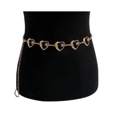 Imagem de Cintos Femininos Vintage Punk Gótico Com Pingente De Lua E Sol, Cintur