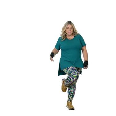 Imagem de Camiseta Plus Size Tapa Bumbum Academia Esporte PINA, G1, Verde
