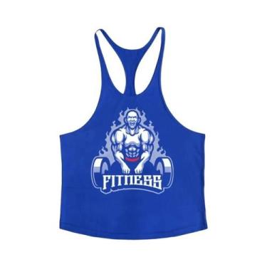 Imagem de Camiseta Regata Masculina De Algodão Com Alças Finas Para Musculação, 