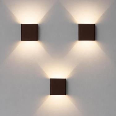 Imagem de Kit 3 Arandela Led Aura 4w 3000k Branco Quente 110v/220v Ip65 a prova 