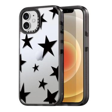 Imagem de Rosarnnah Capa magnética para iPhone 14 Magsafe fofa estética - Capa de telefone durável à prova de choque de 2 metros com estampa divertida de vaca leiteira 15,5 cm preta