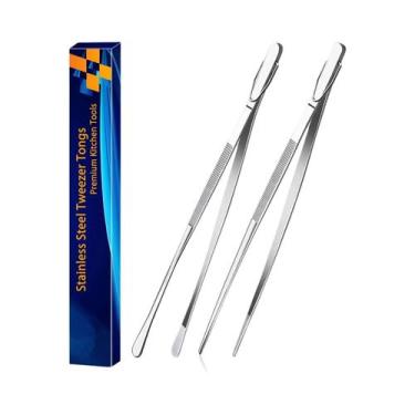 Imagem de Pinça De Cozinha Extra Longa De Aço Inoxidável De 12 Polegadas Para Co