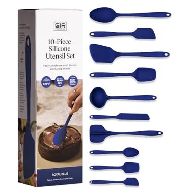 Imagem de Menina: Conjunto de utensílios de silicone Get It Right de 10 peças - concha, espátula, virar, colher e colher, antiaderente, resistente ao calor, seguro para lava-louças, utensílios de cozinha de