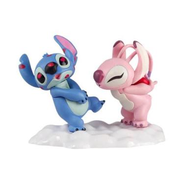Imagem de Figurinha De Mesa Stitch Angel Kissing, Presente De Dia Dos Namorados 