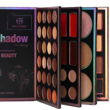 Imagem de Kit Paleta 55 Cores Sombras Gloss Contorno Corretivo e Iluminador ElaShopp