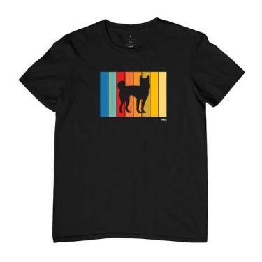 Imagem de Camiseta Masculina Shiba Barras - Reserva, GG, Preto