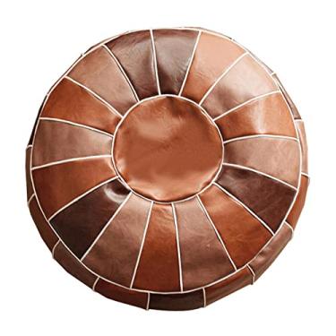 Imagem de WeiLaiKeQi Capa para Pufe Boho Sem Enchimento, Banqueta com Espaço para Armazenamento, Almofada de Chão para Otomana, para Baixo, arredondar