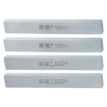 Imagem de Conjunto de 4 peças de pedras de amolar de faca, gramatura 600/1000, retângulo, amolar para facas, tesouras, utensílios de cozinha