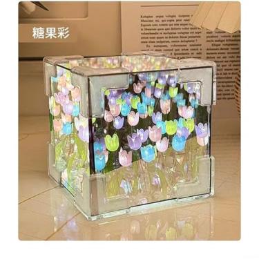 Imagem de Lâmpada Tulip Unlimited Balde Espelho Luz Noturna Decoração para Quarto Mesa de Jantar e Sala Estar Brilho Ambiente Aconchegante Iluminação Decorativa