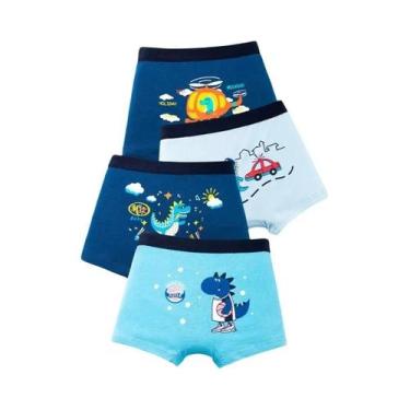 Imagem de Cuecas Infantis Estampadas De Desenhos Animados Para Meninos, Kit Com 