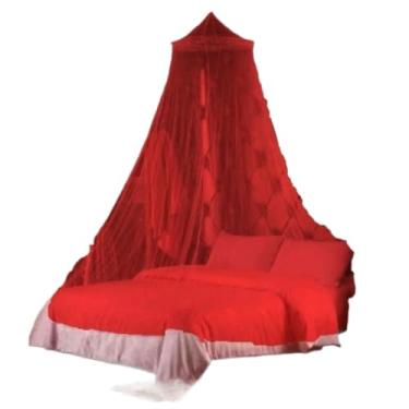 Imagem de Mosquiteiro de Teto para Casal e Solteiro Box com Elástico – Rede Protetora Anti-Mosquito, Leve e Respirável para Cama e Berço(vermelho)