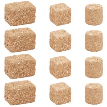 Imagem de CREATCABIN 12 peças de 3 estilos em miniatura fardos de feno minúsculos conjunto de mini palheiro decorativo pequeno para decoração de mesa de fazenda rústica ornamento de jardim DIY outono colheita