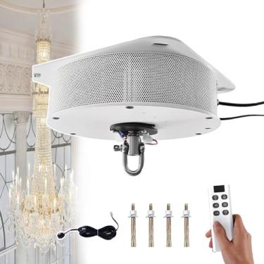 Imagem de CNAOHGHN Elevador EléTrico Para Lustre, Altura De ElevaçãO De 5 A 6 Metros, Capacidade De Carga Opcional De 20 Kg/40 Kg/80 Kg,Com Controle Remoto, Para Limpeza E ManutençãO De LâMpadas