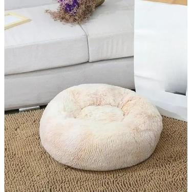 Imagem de Caminha Pet Nuvem Tie Dye Rosa para Cachorro e Gato – Cama Pelúcia Felpuda Lavável(bege mesclado,90cm GG)