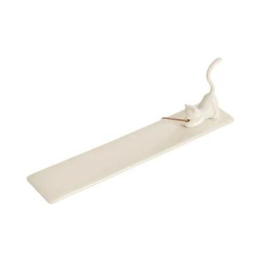 Imagem de Suporte De Incenso De Cerâmica Em Forma De Gato E Coelho, Decoração Pa