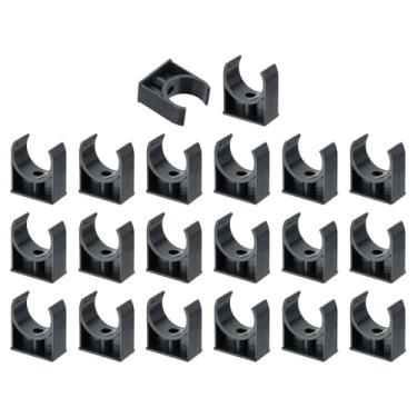 Imagem de Boxonly 20 peças de grampos de tubulação de água de PVC clipes de tubulação em forma de U para mangueira de irrigação suporte de tubo de irrigação para 40 mm OD para bandejas de TV, tubos, mangueira