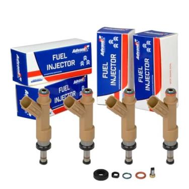 Imagem de AdvanEX 23250-0T020 4 peças injetores de combustível compatíveis com 2009-2018 Corolla 2009-2013 Matrix 2008-2009 xD Replace 23209-09140 23209-39195 FJ1068