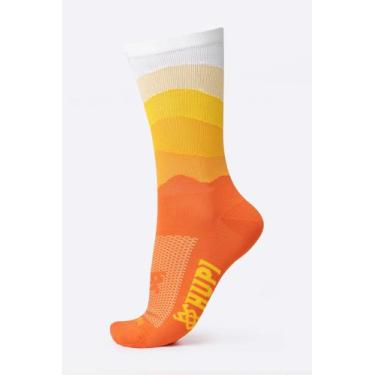 Imagem de Meia HUPI Colors Amarelo e Laranja, Amarelo, Alaranjado