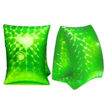 Imagem de Boia de Braço Inflável para Natação Infantil - Par Flutuadora para Bebês e Crianças, Ideal para Piscina e Praia, Segura e Confortável para Aprender a Nadar (Verde)