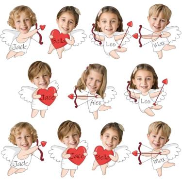 Imagem de 60 peças de recortes de cupido para o dia dos namorados, decoração de quadro de avisos para sala de aula, foto de cupido, faça você mesmo, recortes de artesanato, decorações de dia dos namorados, para