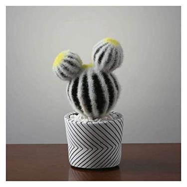 Imagem de SLGGPJBU Plantas falsas/plantas falsas, cacto artificial de 25 cm em vasos verdes, linda planta falsa para decoração de casa, plantas artificiais realistas, plantas artificiais de interior